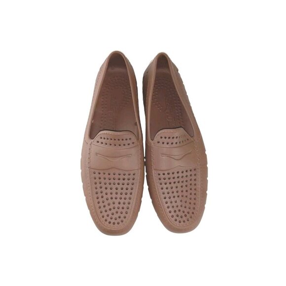 Floaters Mens Brown Casual Rubber Loafer Shoes Slip On Waterproof Low Top Sz 12 - Picture 2 of 10